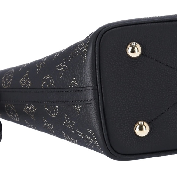 Louis Vuitton Blossom PM Monogram Mahina Noir M23393 Black Gold Small Tote - Picture 12 of 16